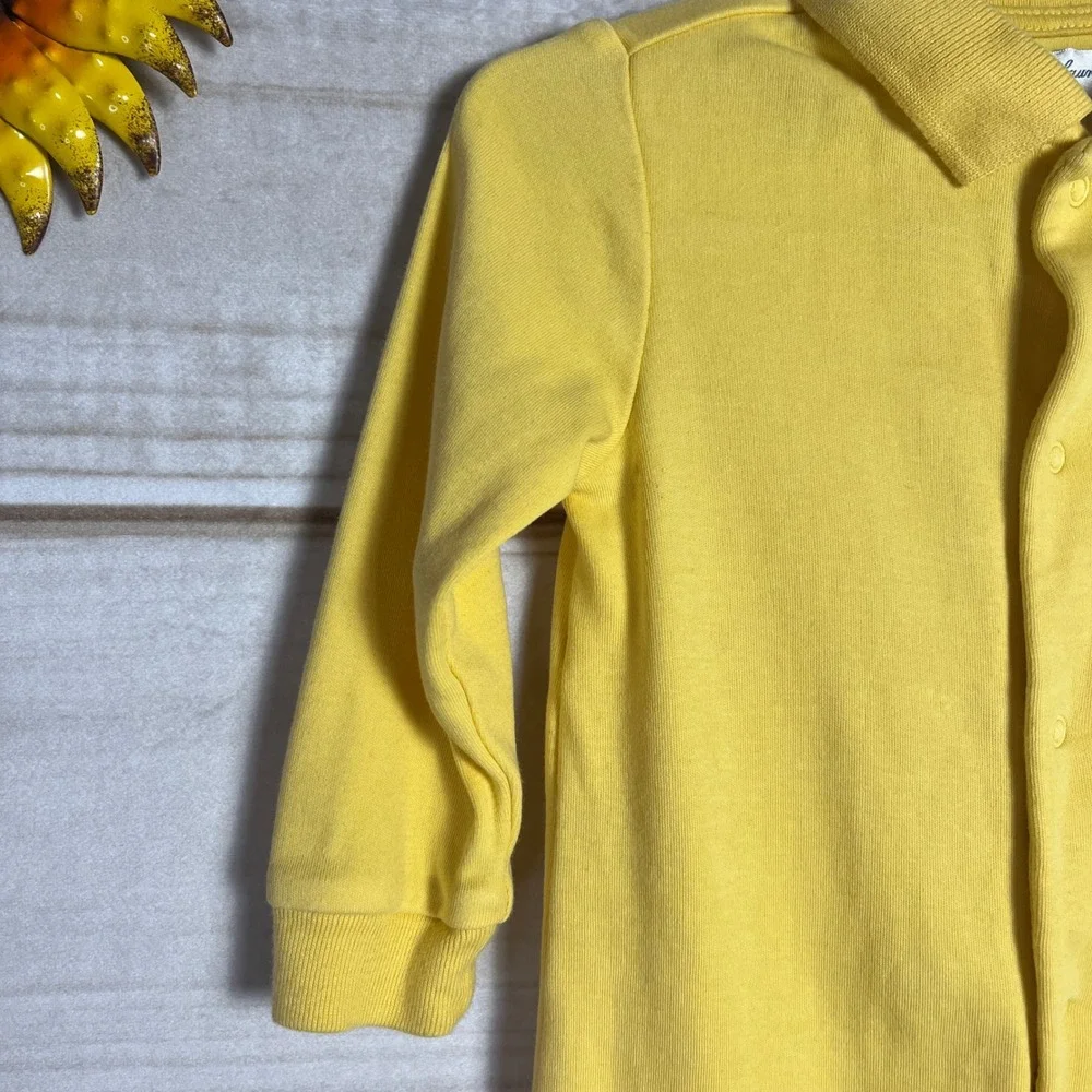 Ralph Lauren Baby Boys Yellow Long Sleeve Polo Romper Jumpsuit 12M‎